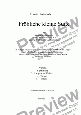 page one of Fröhliche kleine Suite