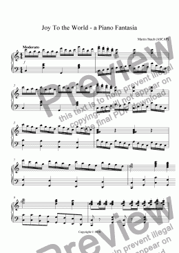 page one of Joy To the World - a Piano Fantasia