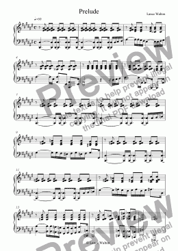 page one of Prelude in D# Minor
