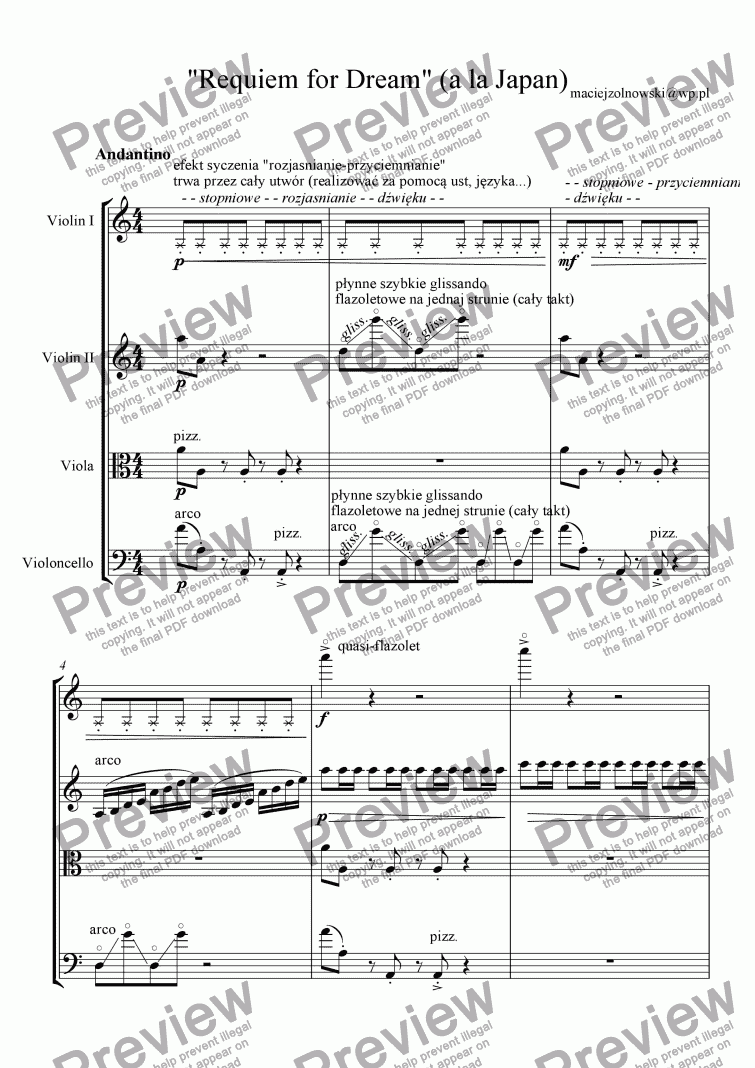page one of Requiem for Dream (variation)