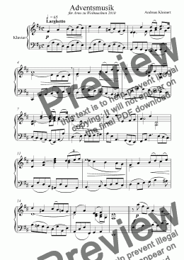 page one of Angels´ Song