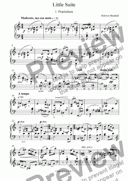 page one of Little Suite for Piano: 1. Praeludium [+mp3]