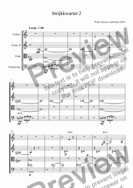 page one of String Quartet nr. 2