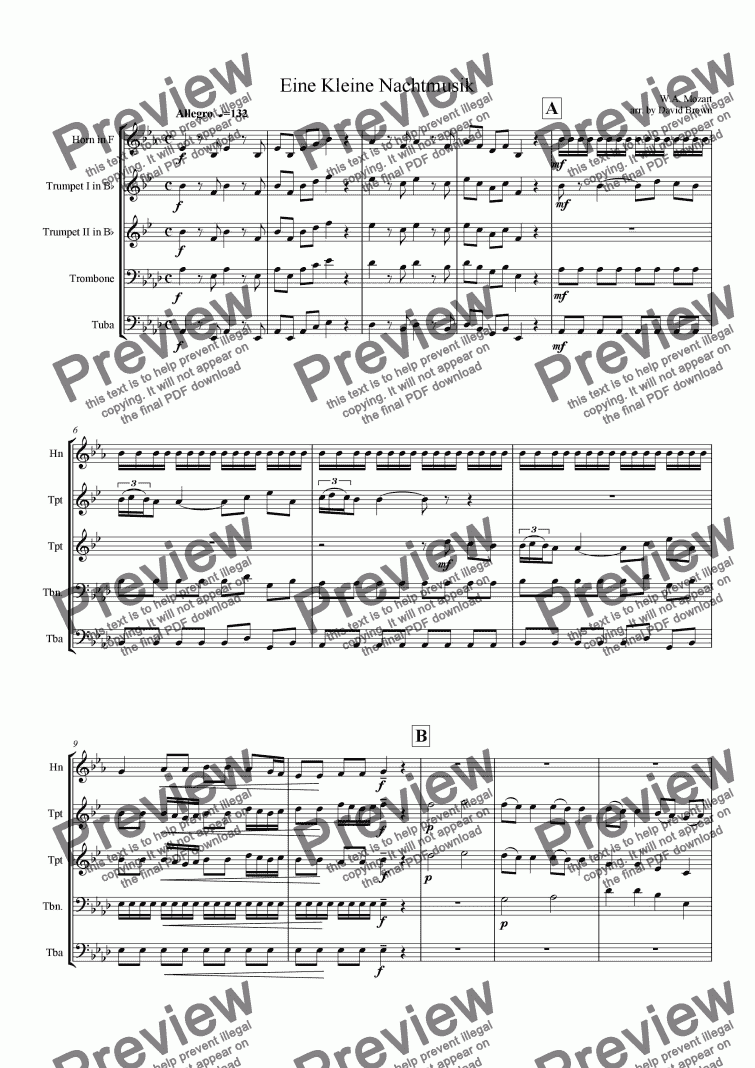 page one of Eine Kleine Nachtmusik 