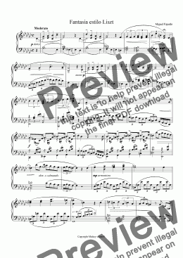 page one of Fantasia (in the Liszt style)