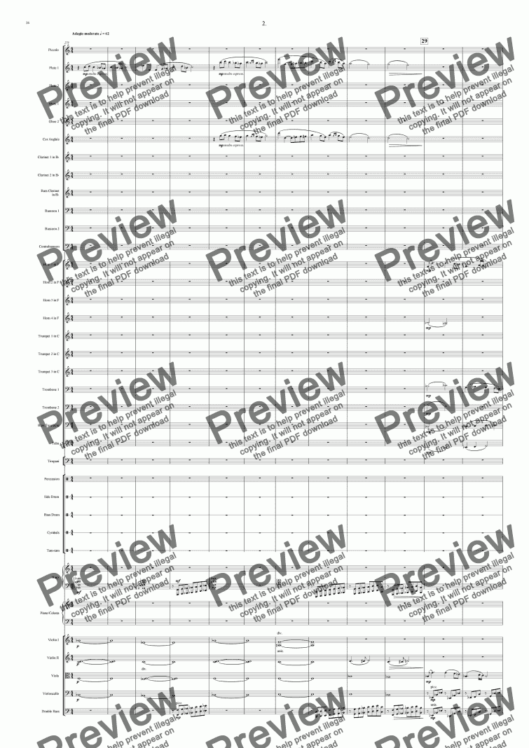 page one of Symphony No 63 2nd movt