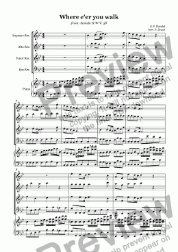 page one of Where e'er you walk (Händel)