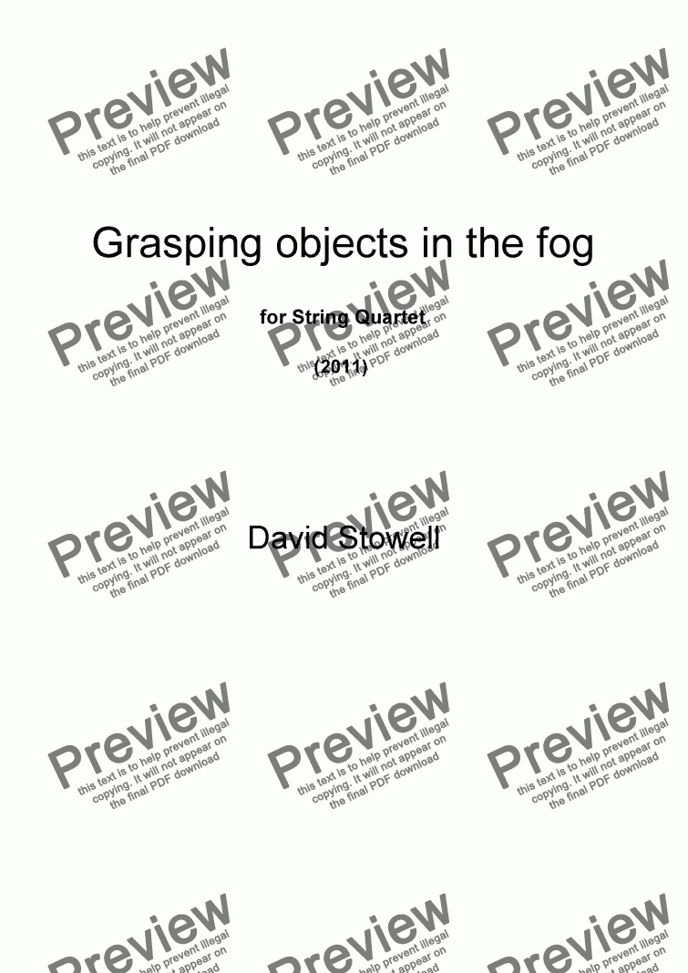 page one of Grasping objects in the fog