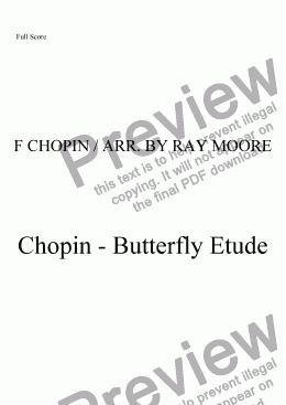 page one of CHOPIN - BUTTERFLY ETUDE