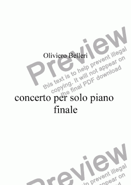page one of concerto solo piano finale