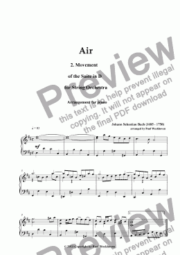 page one of Air (2. Movement from the String-Orchestra - Suite Nr.2 (J.S.Bach) 
