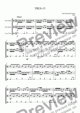 page one of Percussion Trio (Tres-15)