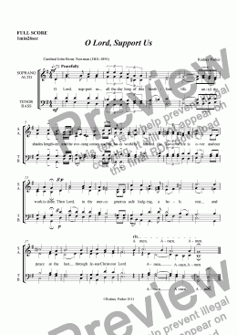 page one of Motet 'O Lord, Support Us' for SATB Choir