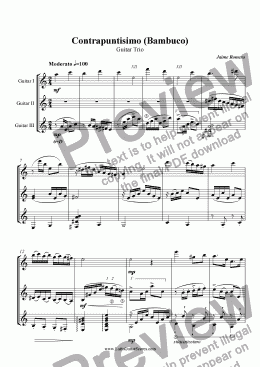 page one of Contrapuntisimo - Bambuco (Guitar Trio)