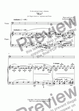 page one of Op.046 - Rio for Singer and Piano (A minor) 
