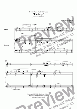 page one of Op.049 - Fantasy for Oboe and Piano (E minor)