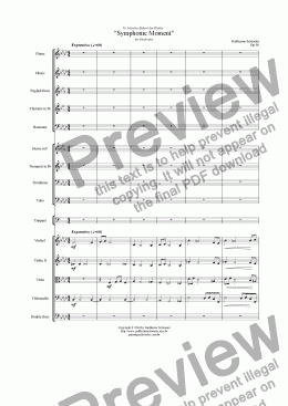 page one of Op.058 - Symphonic Moment for Orchestra (Bb Major)