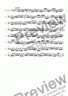 page one of Suite Nr. 2, Courante