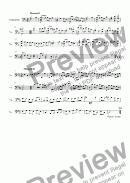 page one of Suite Nr. 2, Menuett 1/2