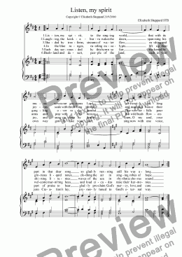 page one of Listen my Spirit (Flute)