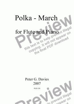 page one of Polka - March for Flute and Piano