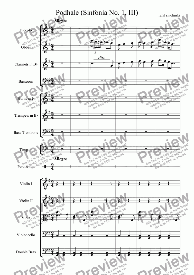 page one of sinfonia no. 1 (podhale)