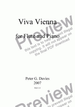 page one of Viva Vienna for Flute and Piano