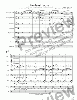 page one of Kingdom of Heaven - Brass Sextet