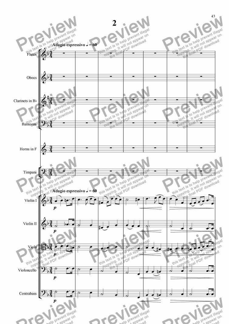 page one of A Summer Symphony - Movt 2