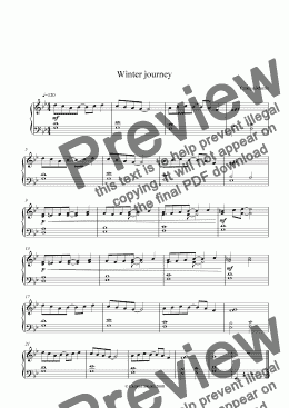page one of Winter Journey