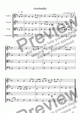 page one of vioolstudie