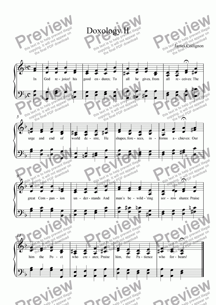 page one of Doxology II