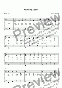 page one of Morning Hymn