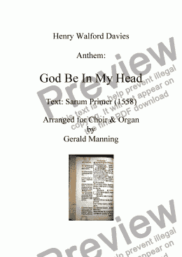 page one of Anthems For All Occasions - God Be In My Head