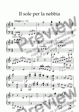 page one of Cartolina musicale «Il sole per la nebbia »