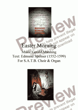 page one of Anthems For All Occasions - Easter Morning for SATB & Organ by Gerald Manning
