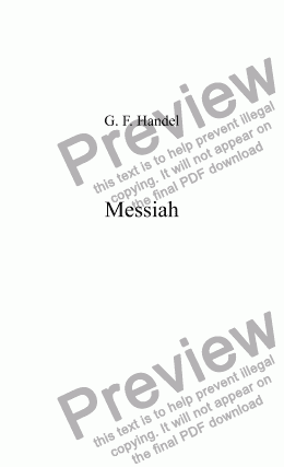 page one of Messiah - Hallelujah Chorus