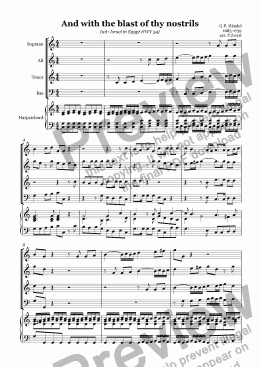 page one of And with the blast of thy nostrils (Händel)