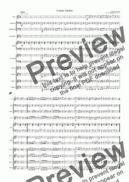 page one of Country Garden for School Orchestra