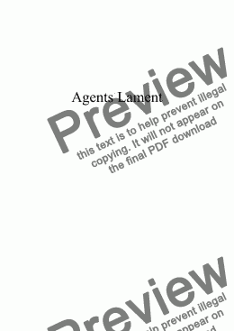 page one of Agents’  Lament