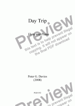 page one of Day Trip for Flute and Piano