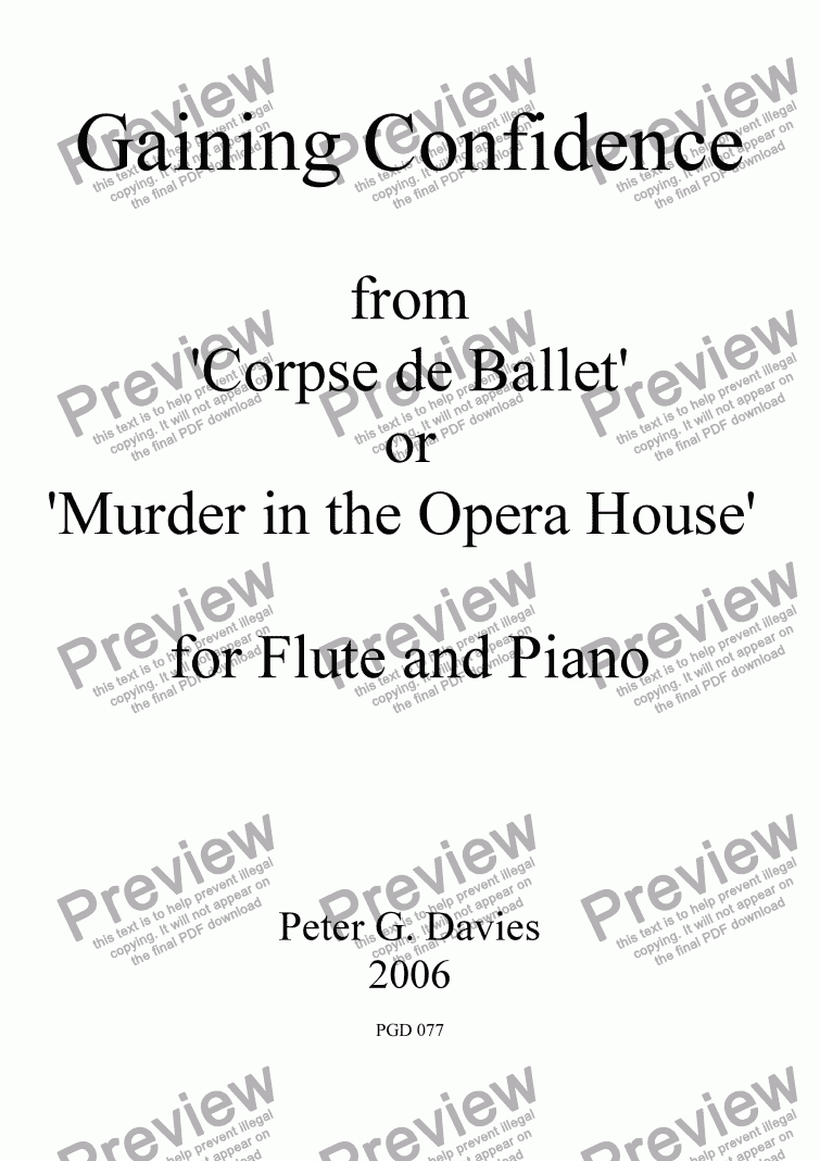 page one of Gaining Confidence for Flute and Piano
