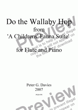 page one of Do the Wallaby Hop for Flute and Piano