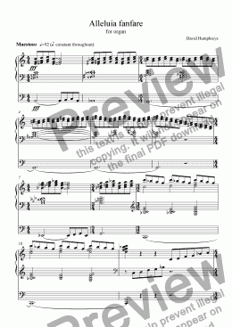 page one of Alleluia fanfare