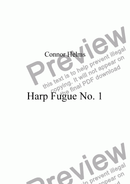 page one of Harp Fugue No. 1