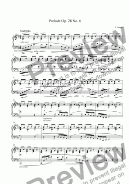 page one of Prelude Op.28 No.6 by F. Chopin