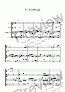 page one of Woodwind Quartet