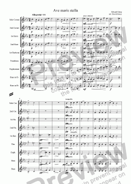 page one of Ave Maris Stella [Grieg]
