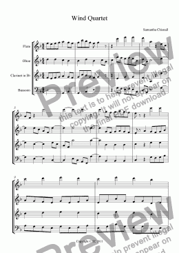 page one of Wind Quartet