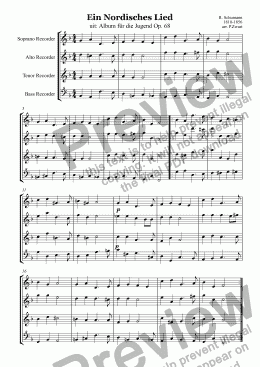 page one of Ein Nordisches Lied (Schumann)